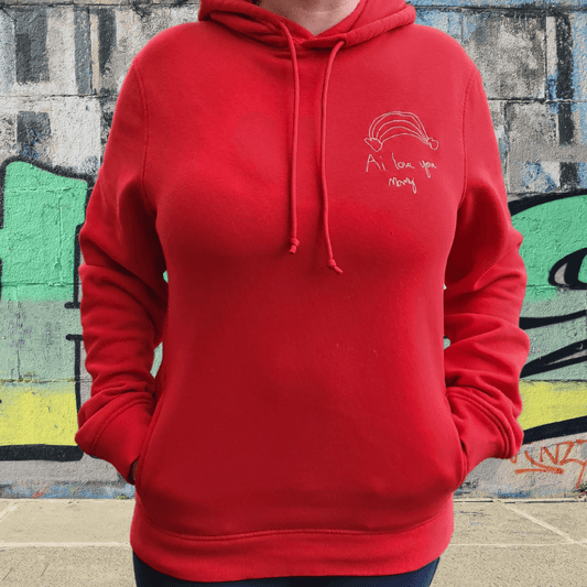 love note hoodie in red
