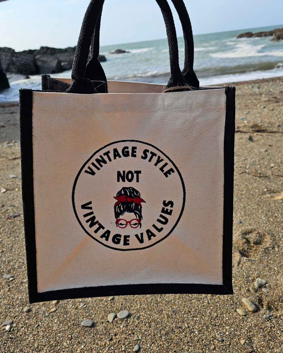 Vintage Style, Not Vintage Values Tote Bag