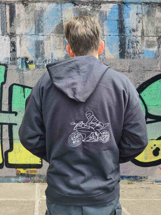 Zip Up Personalised Embroidered Hoodie