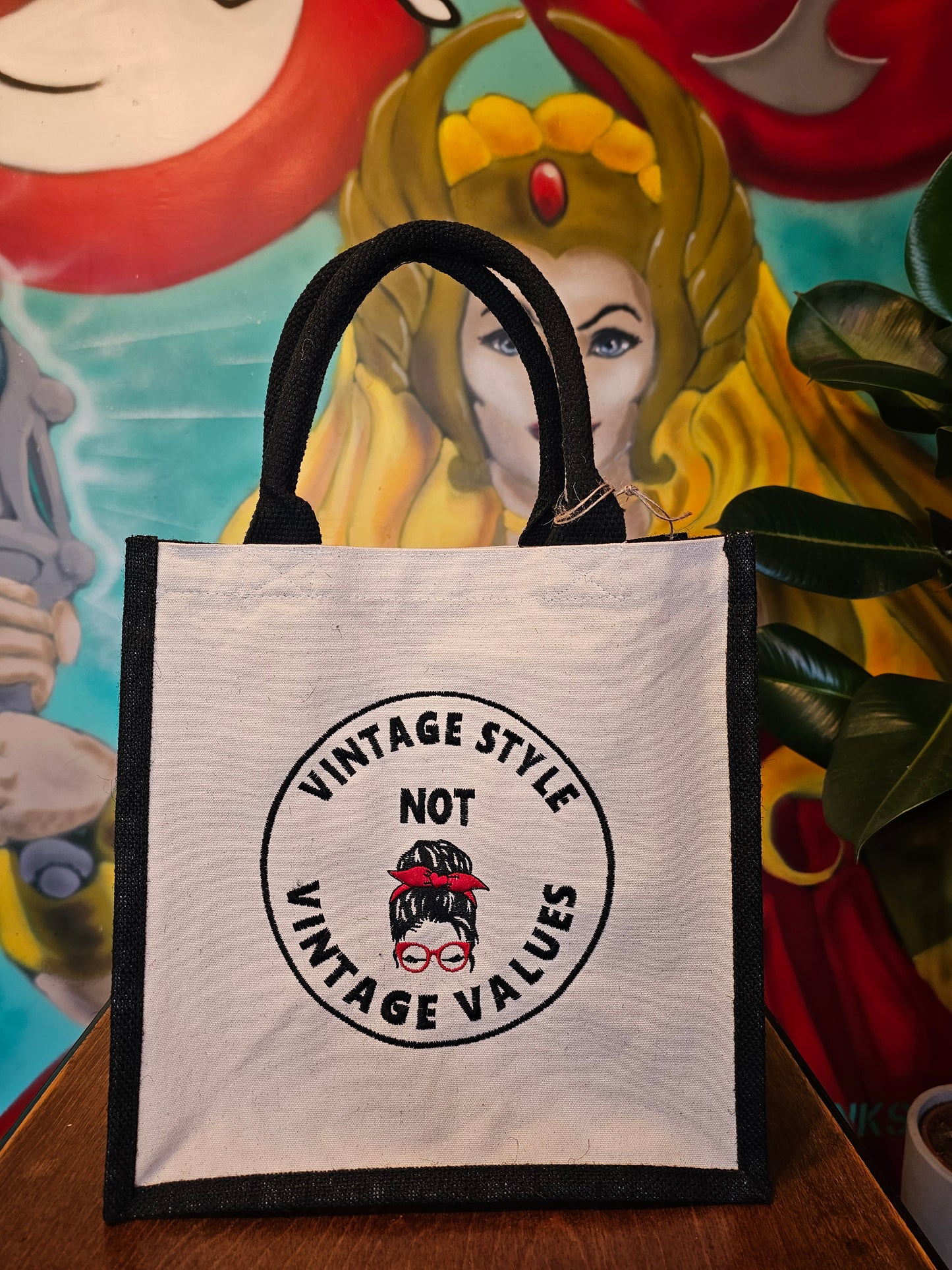 Vintage Style, Not Vintage Values Tote Bag